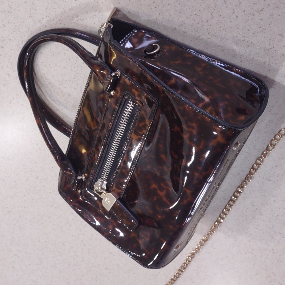 Eric Javits Tortoise Lil Zip Loaf Handbag EUC